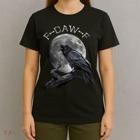 Black Crow, F-Caw-F Funny Black Bird Moon Bird Saying  T-Shirt thumb 4