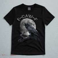 Black Crow, F-Caw-F Funny Black Bird Moon Bird Saying  T-Shirt thumb 5