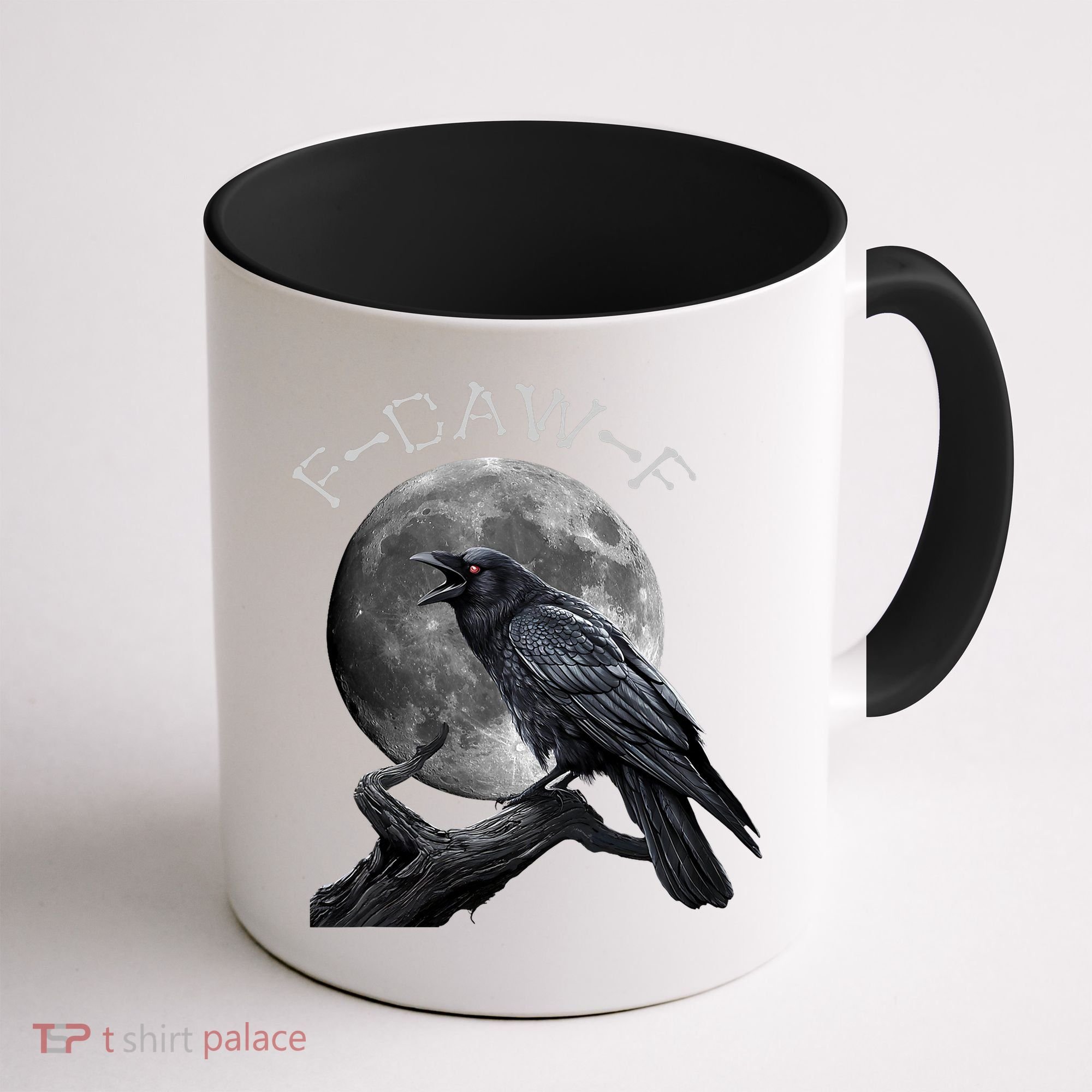 Black Crow, F-Caw-F Funny Black Bird Moon Bird Saying  Coffee Mug