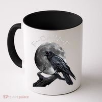 Black Crow, F-Caw-F Funny Black Bird Moon Bird Saying  Coffee Mug thumb 0