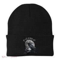 Black Crow, F-Caw-F Funny Black Bird Moon Bird Saying  Beanie thumb 0