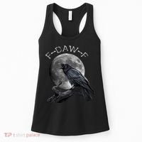 Black Crow, F-Caw-F Funny Black Bird Moon Bird Saying  Women's Tank Top thumb 0
