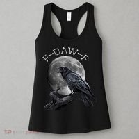 Black Crow, F-Caw-F Funny Black Bird Moon Bird Saying  Women's Tank Top thumb 3