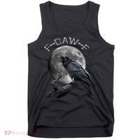 Black Crow, F-Caw-F Funny Black Bird Moon Bird Saying  Tank Top thumb 0