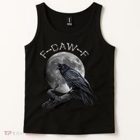 Black Crow, F-Caw-F Funny Black Bird Moon Bird Saying  Tank Top thumb 2