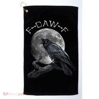 Black Crow, F-Caw-F Funny Black Bird Moon Bird Saying  Golf Towel thumb 0