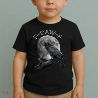 Black Crow, F-Caw-F Funny Black Bird Moon Bird Saying  Toddler T-Shirt thumb 2