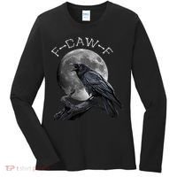 Black Crow, F-Caw-F Funny Black Bird Moon Bird Saying  Women's Long Sleeve Shirt thumb 0