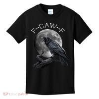 Black Crow, F-Caw-F Funny Black Bird Moon Bird Saying  Kids T-Shirt thumb 0