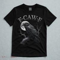 Black Crow, F-Caw-F Funny Black Bird Moon Gothic Adult Humor T-Shirt thumb 5