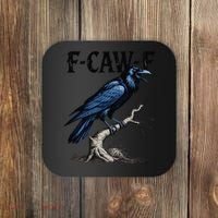 Black Crow F-Caw-F Funny Black Bird Coaster thumb 0