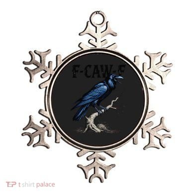 Black Crow F-Caw-F Funny Black Bird Ornament