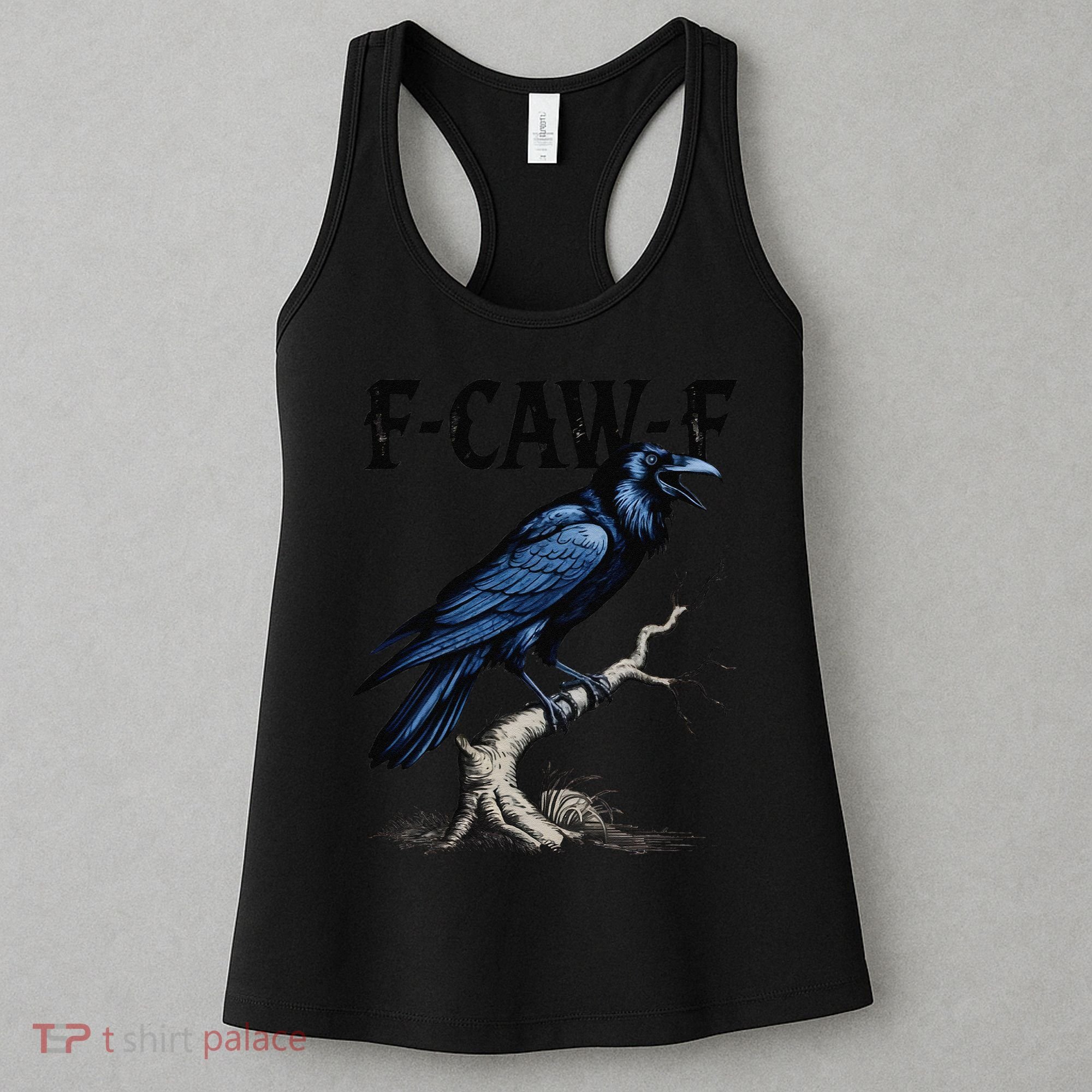 Black Crow F-Caw-F Funny Black Bird Women's Tank Top