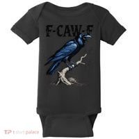 Black Crow F-Caw-F Funny Black Bird Baby Bodysuit thumb 0