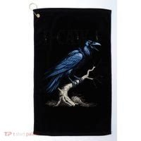 Black Crow F-Caw-F Funny Black Bird Golf Towel thumb 0
