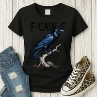 Black Crow F-Caw-F Funny Black Bird Women's T-Shirt thumb 3