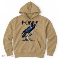 Black Crow F-Caw-F Funny Black Bird Hoodie thumb 0