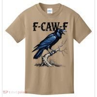 Black Crow F-Caw-F Funny Black Bird Kids T-Shirt thumb 0