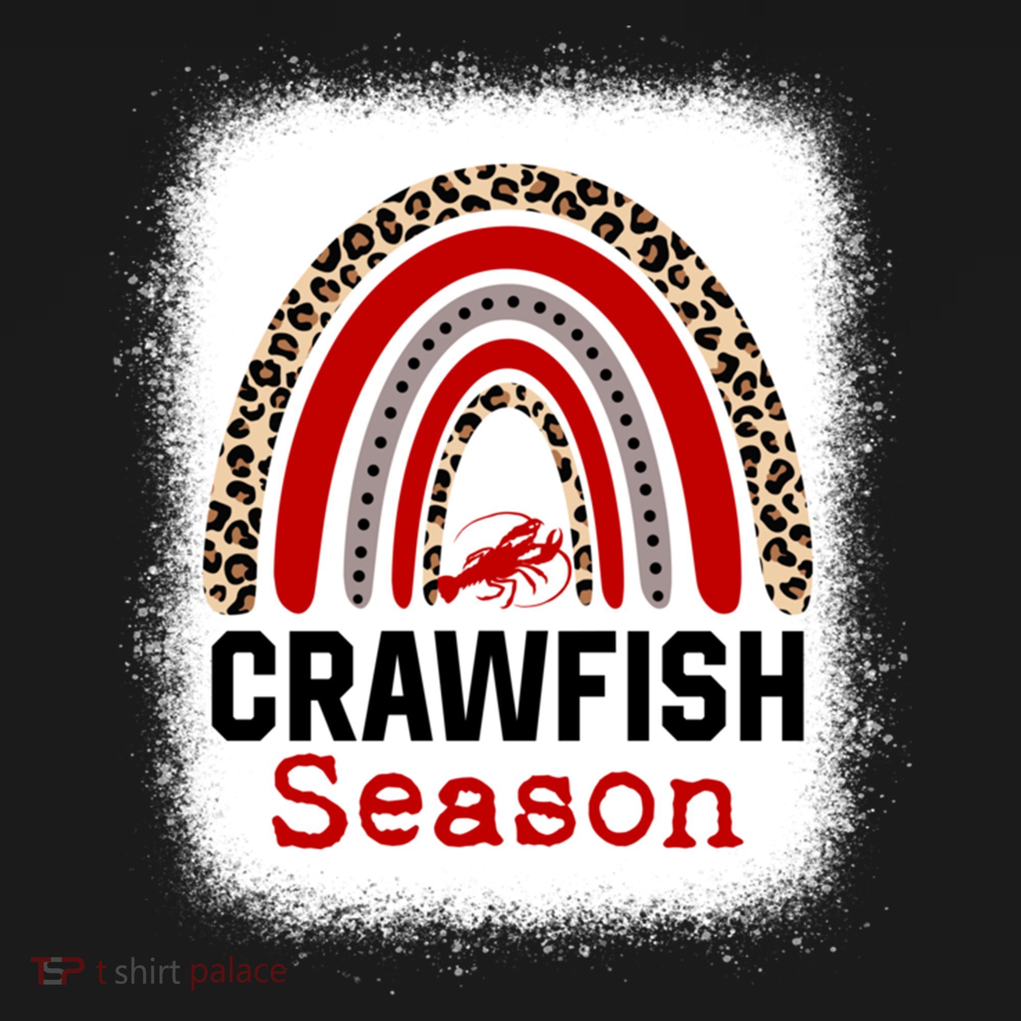 Bleached Craw Fish Season Leopard Crawfish Boil Lobster Great Gift Doggie Tank