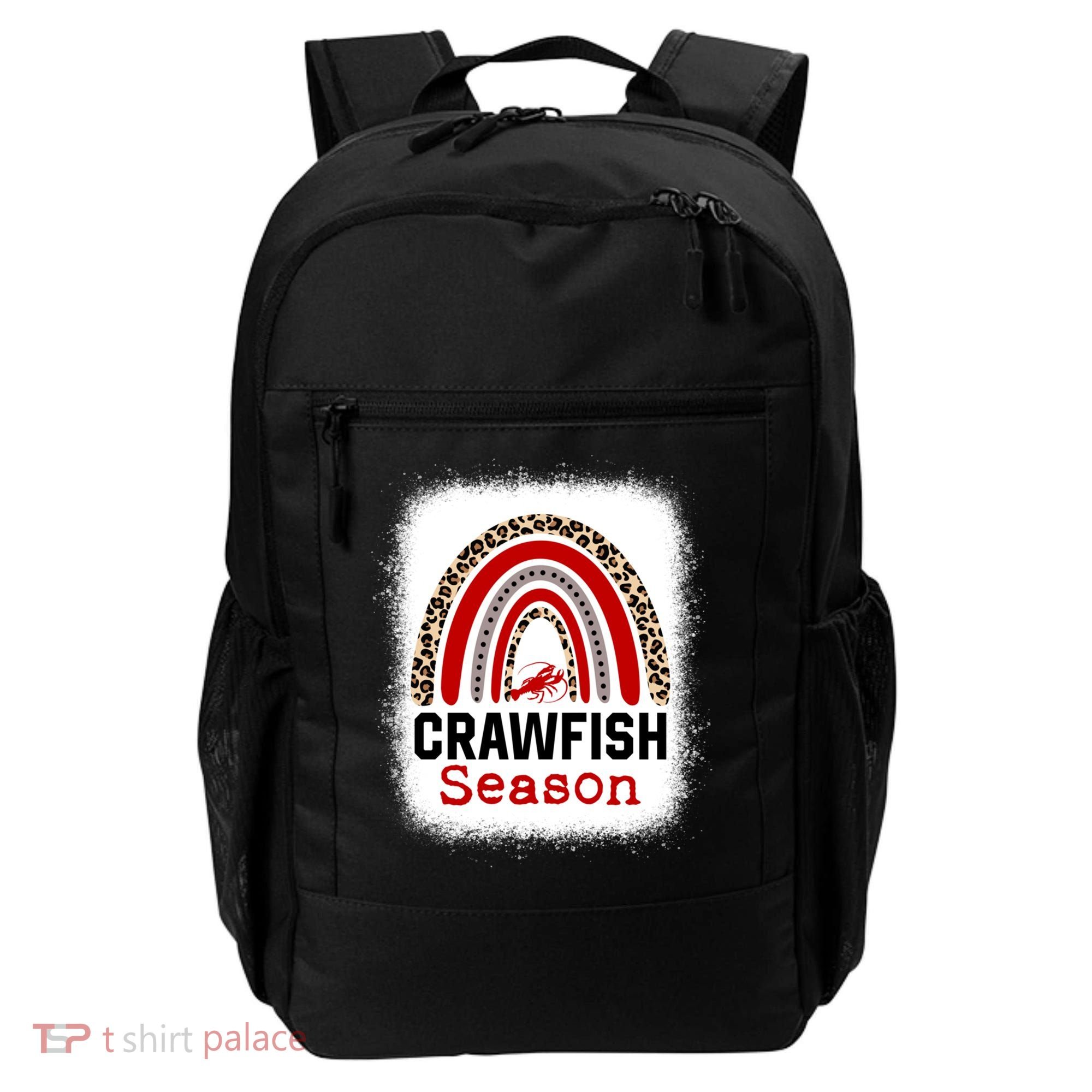 Bleached Craw Fish Season Leopard Crawfish Boil Lobster Great Gift Backpack