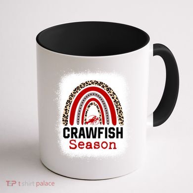Bleached Craw Fish Season Leopard Crawfish Boil Lobster Great Gift Coffee Mug back