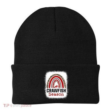 Bleached Craw Fish Season Leopard Crawfish Boil Lobster Great Gift Beanie
