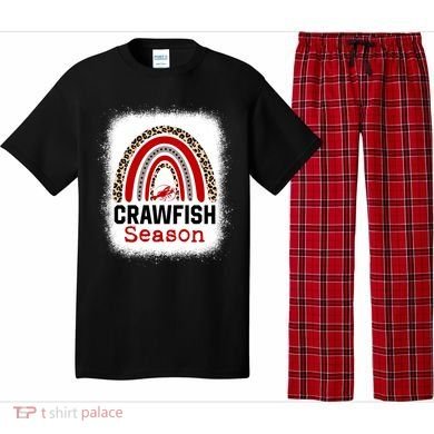 Bleached Craw Fish Season Leopard Crawfish Boil Lobster Great Gift Pajama Set