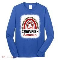 Bleached Craw Fish Season Leopard Crawfish Boil Lobster Great Gift Long Sleeve Shirt thumb 0