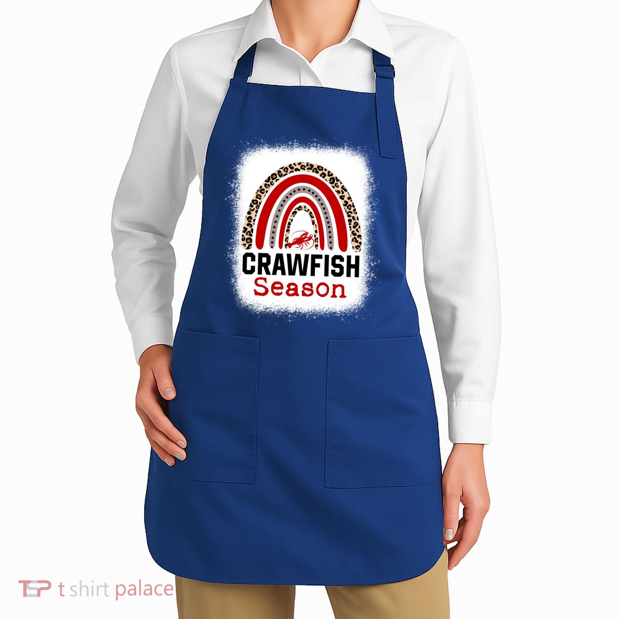 Bleached Craw Fish Season Leopard Crawfish Boil Lobster Great Gift Apron
