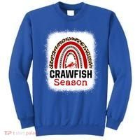 Bleached Craw Fish Season Leopard Crawfish Boil Lobster Great Gift Sweatshirt thumb 0