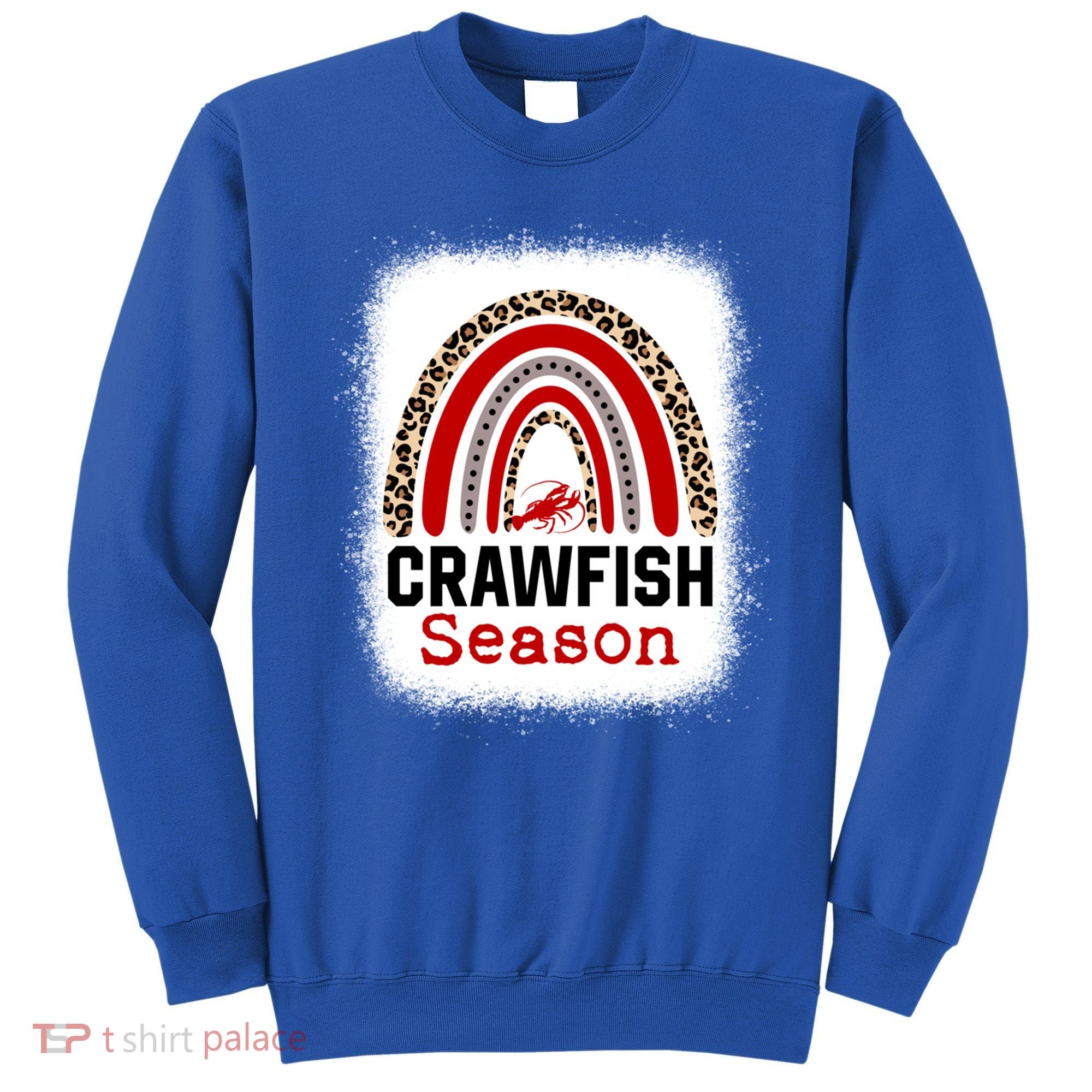 Bleached Craw Fish Season Leopard Crawfish Boil Lobster Great Gift Sweatshirt