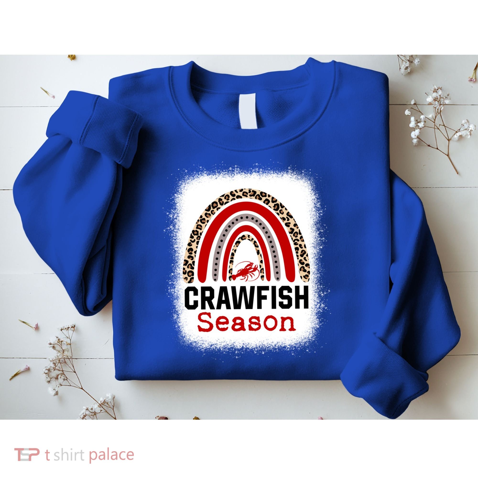 Bleached Craw Fish Season Leopard Crawfish Boil Lobster Great Gift Sweatshirt