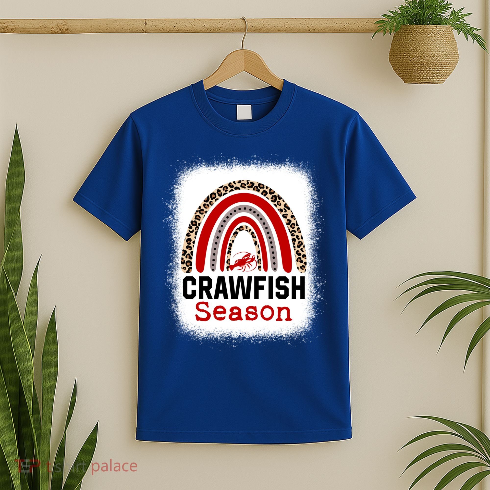 Bleached Craw Fish Season Leopard Crawfish Boil Lobster Great Gift T-Shirt