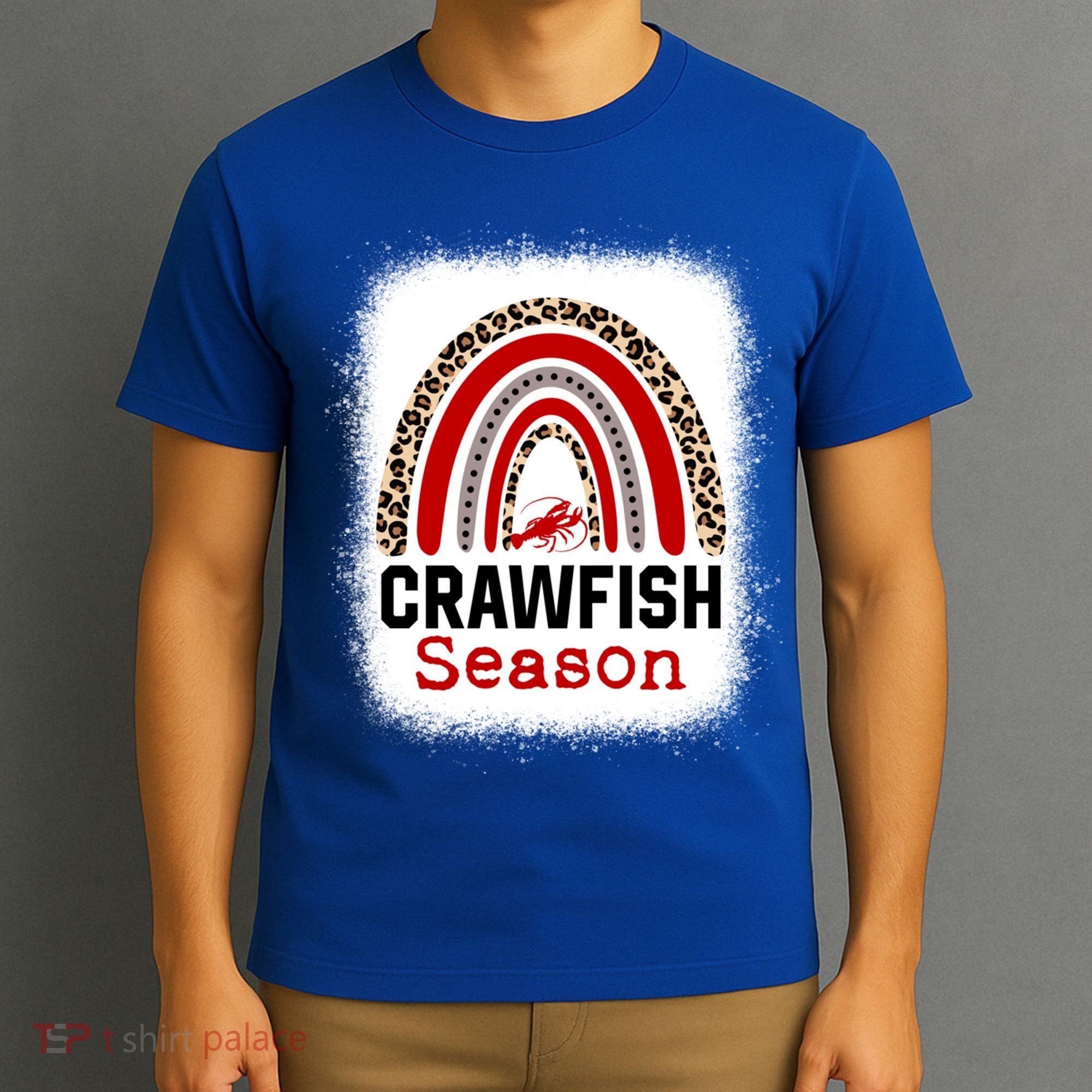 Bleached Craw Fish Season Leopard Crawfish Boil Lobster Great Gift T-Shirt