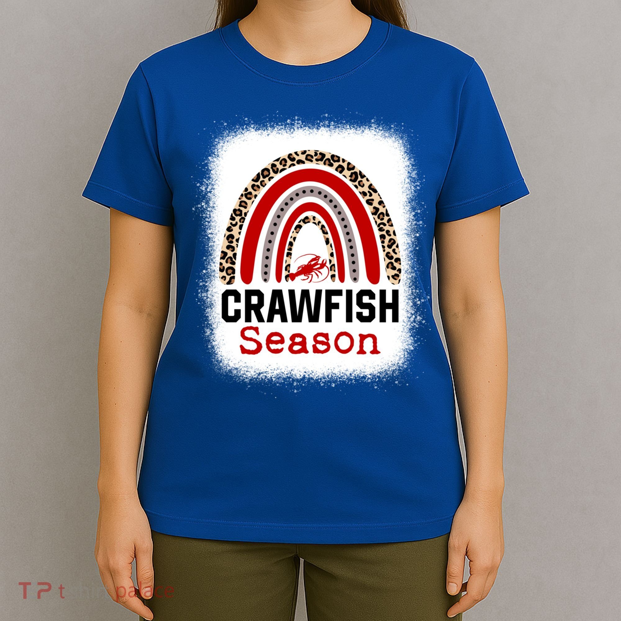 Bleached Craw Fish Season Leopard Crawfish Boil Lobster Great Gift T-Shirt