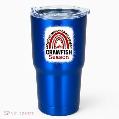 Bleached Craw Fish Season Leopard Crawfish Boil Lobster Great Gift Tumbler