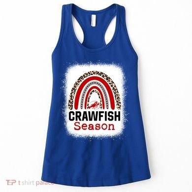 Bleached Craw Fish Season Leopard Crawfish Boil Lobster Great Gift Women's Tank Top