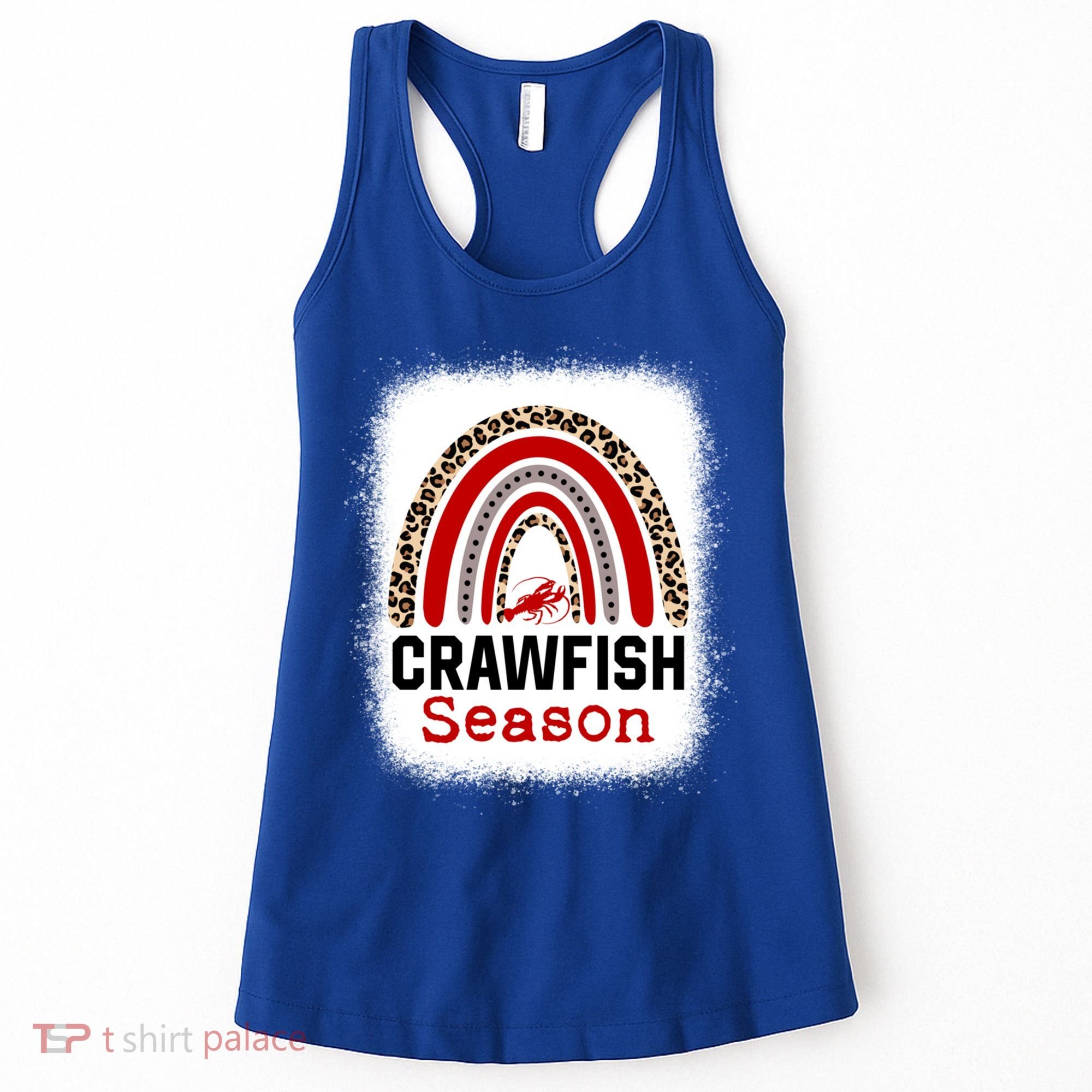 Bleached Craw Fish Season Leopard Crawfish Boil Lobster Great Gift Women's Tank Top