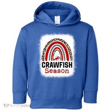 Bleached Craw Fish Season Leopard Crawfish Boil Lobster Great Gift Toddler Hoodie