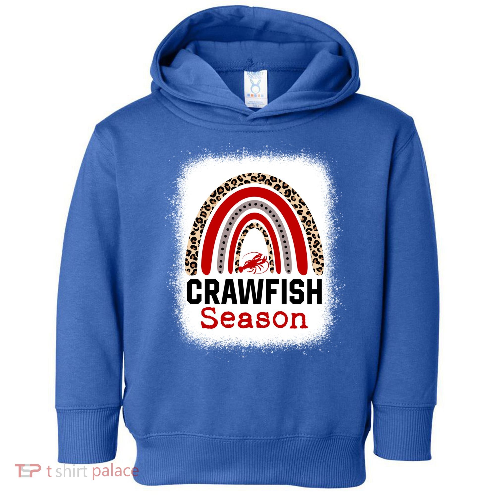 Bleached Craw Fish Season Leopard Crawfish Boil Lobster Great Gift Toddler Hoodie