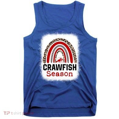 Bleached Craw Fish Season Leopard Crawfish Boil Lobster Great Gift Tank Top