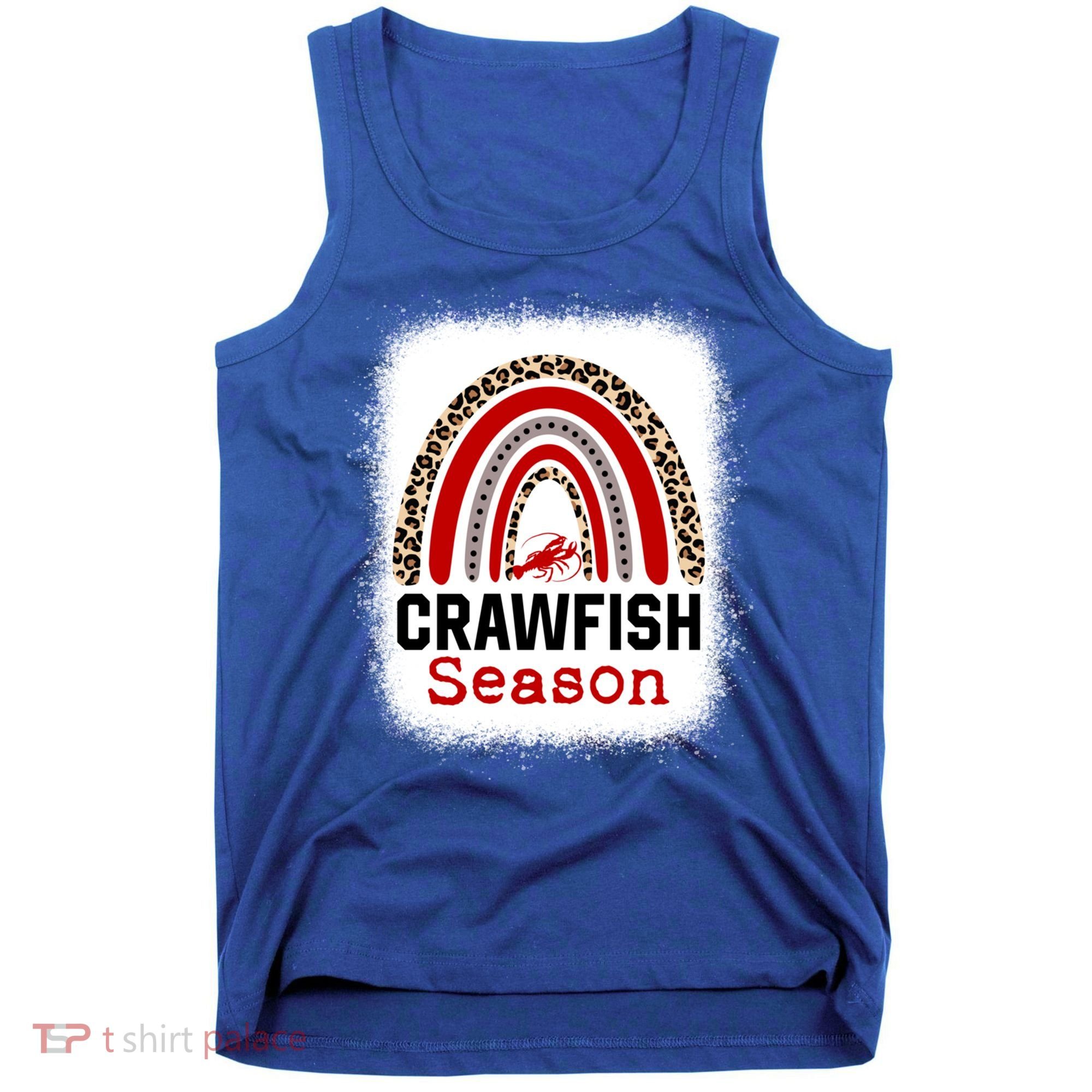 Bleached Craw Fish Season Leopard Crawfish Boil Lobster Great Gift Tank Top