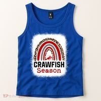 Bleached Craw Fish Season Leopard Crawfish Boil Lobster Great Gift Tank Top thumb 2