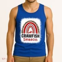 Bleached Craw Fish Season Leopard Crawfish Boil Lobster Great Gift Tank Top thumb 3
