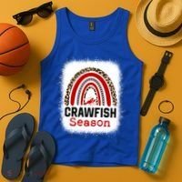 Bleached Craw Fish Season Leopard Crawfish Boil Lobster Great Gift Tank Top thumb 4