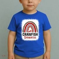 Bleached Craw Fish Season Leopard Crawfish Boil Lobster Great Gift Toddler T-Shirt thumb 2
