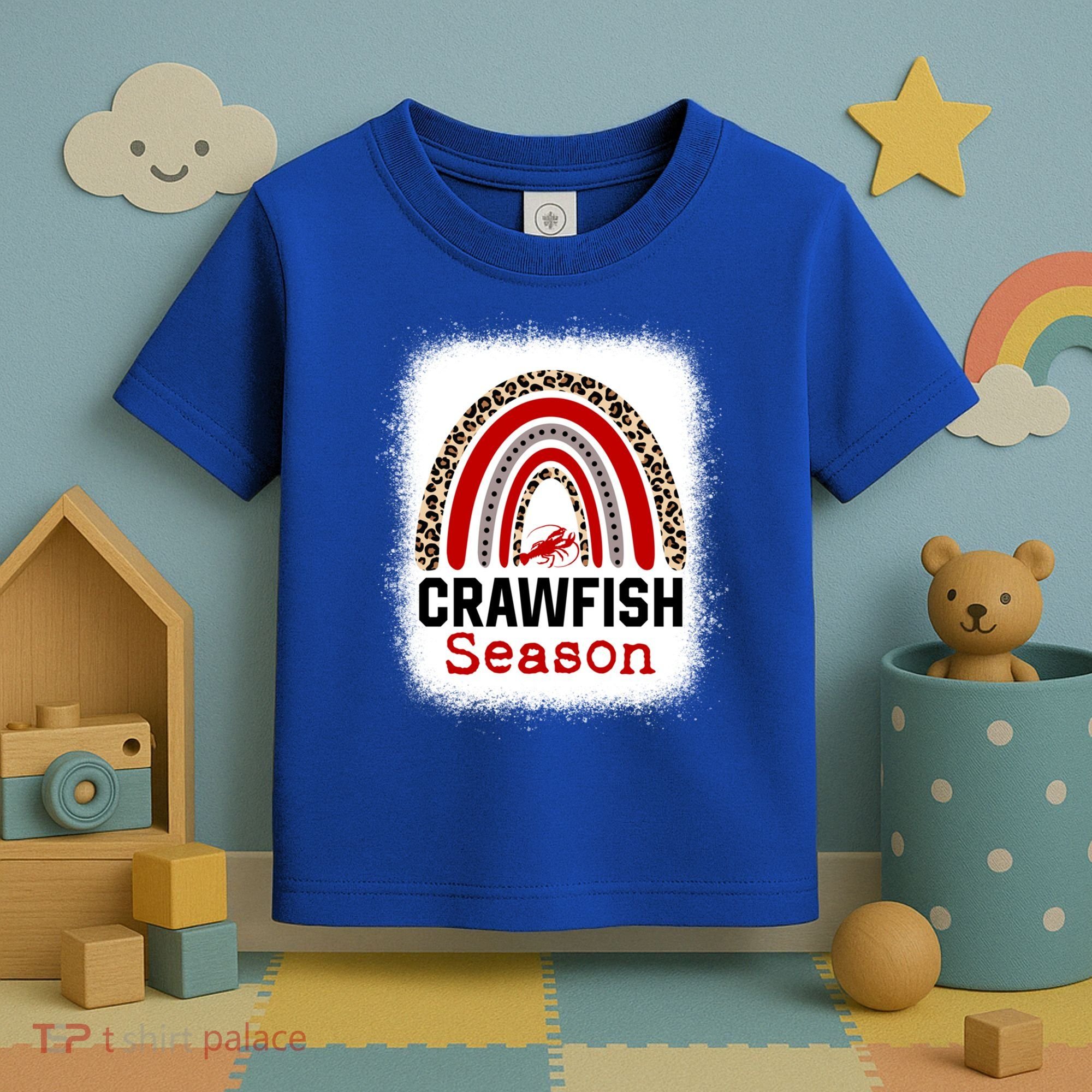 Bleached Craw Fish Season Leopard Crawfish Boil Lobster Great Gift Toddler T-Shirt