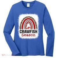 Bleached Craw Fish Season Leopard Crawfish Boil Lobster Great Gift Women's Long Sleeve Shirt thumb 0