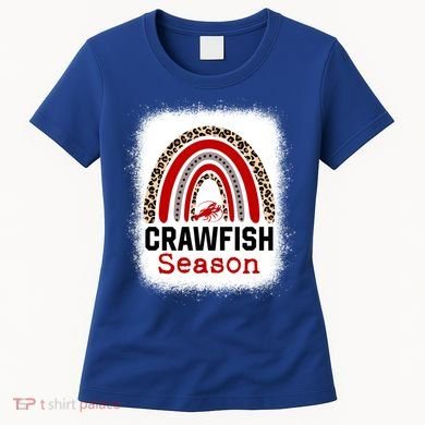 Bleached Craw Fish Season Leopard Crawfish Boil Lobster Great Gift Women's T-Shirt