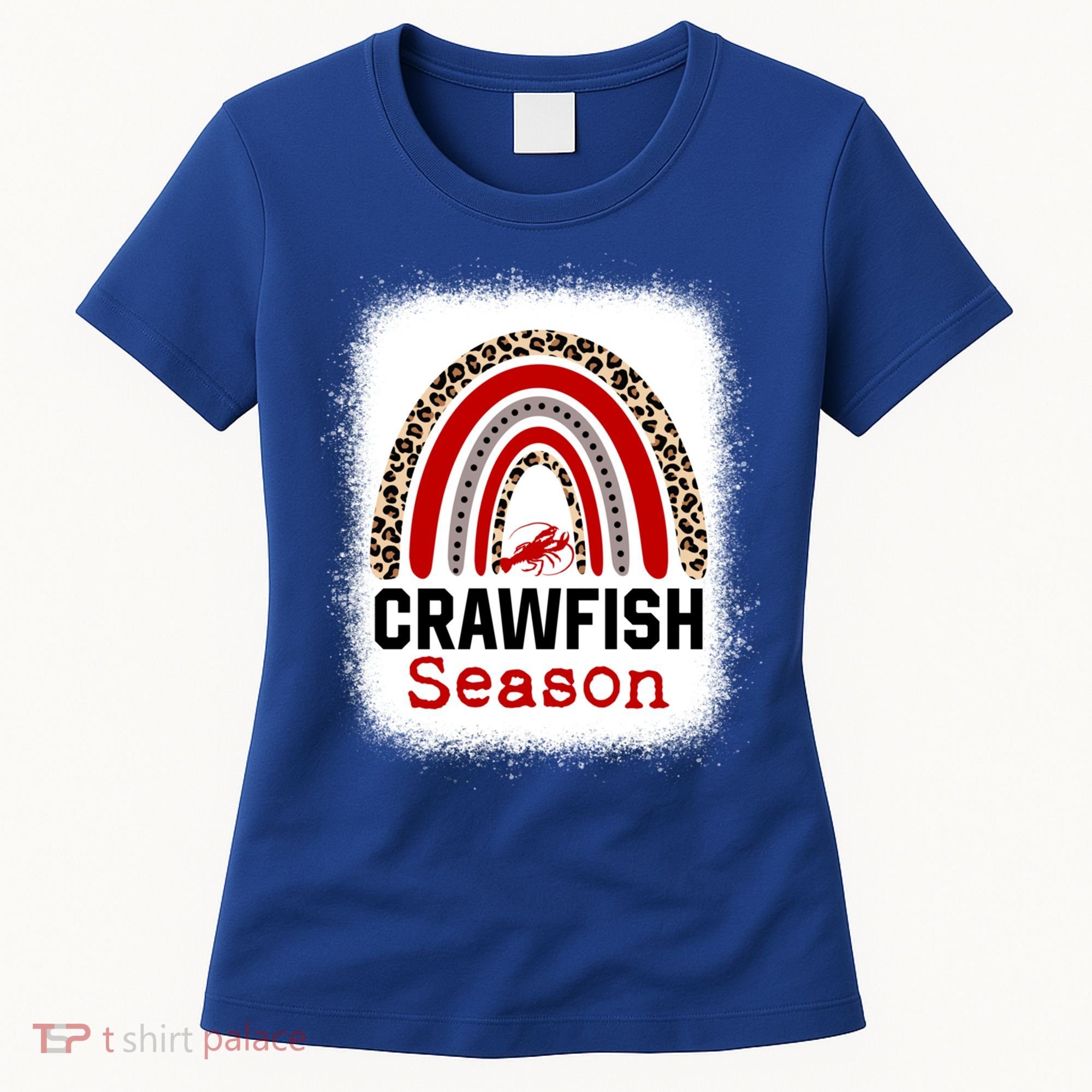 Bleached Craw Fish Season Leopard Crawfish Boil Lobster Great Gift Women's T-Shirt